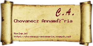 Chovanecz Annamária névjegykártya