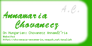 annamaria chovanecz business card